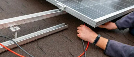 solar I&C cable connection work